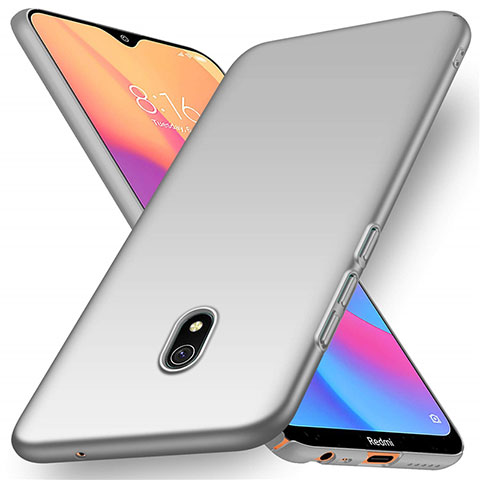 Handyhülle Hülle Kunststoff Schutzhülle Tasche Matt M03 für Xiaomi Redmi 8A Silber