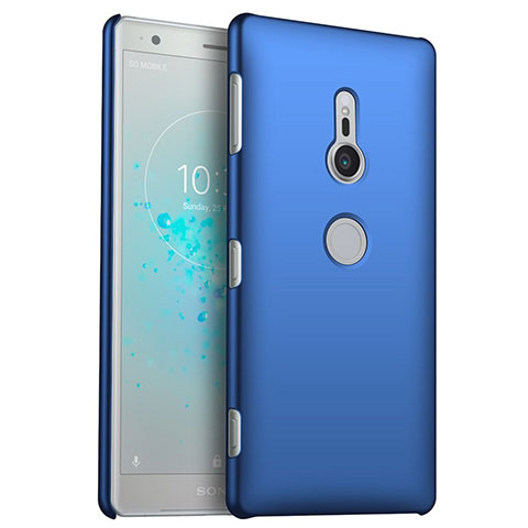 Handyhülle Hülle Kunststoff Schutzhülle Tasche Matt M04 für Sony Xperia XZ2 Blau