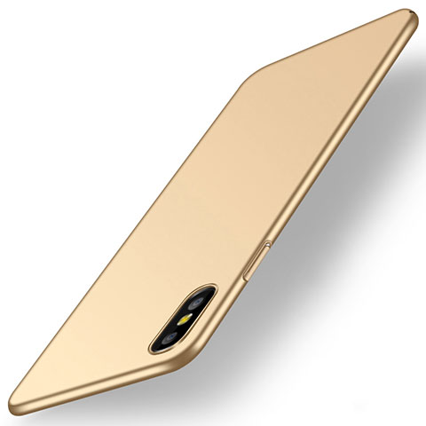 Handyhülle Hülle Kunststoff Schutzhülle Tasche Matt M15 für Apple iPhone Xs Gold