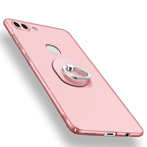 Handyhülle Hülle Kunststoff Schutzhülle Tasche Matt mit Fingerring Ständer A01 für Huawei Enjoy 8 Plus Rosegold