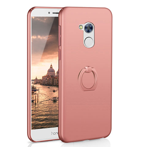 Handyhülle Hülle Kunststoff Schutzhülle Tasche Matt mit Fingerring Ständer A01 für Huawei Honor 6A Rosegold