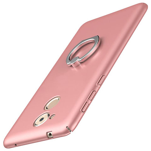 Handyhülle Hülle Kunststoff Schutzhülle Tasche Matt mit Fingerring Ständer A01 für Huawei Honor 6C Rosa