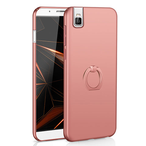 Handyhülle Hülle Kunststoff Schutzhülle Tasche Matt mit Fingerring Ständer A01 für Huawei Honor 7i shot X Rosegold