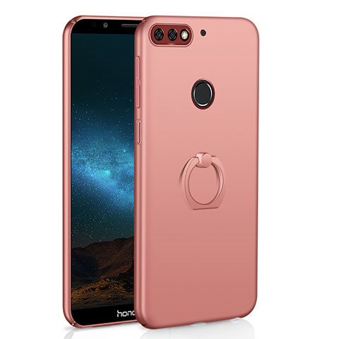 Handyhülle Hülle Kunststoff Schutzhülle Tasche Matt mit Fingerring Ständer A03 für Huawei Enjoy 8 Rosegold