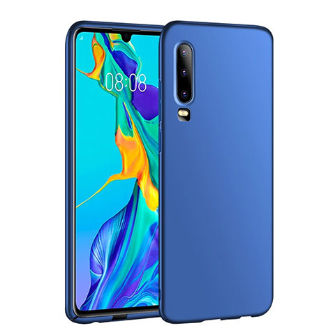 Handyhülle Hülle Kunststoff Schutzhülle Tasche Matt P01 für Huawei P30 Blau