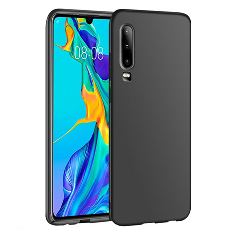 Handyhülle Hülle Kunststoff Schutzhülle Tasche Matt P01 für Huawei P30 Schwarz