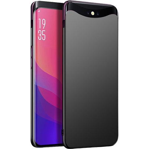 Handyhülle Hülle Kunststoff Schutzhülle Tasche Matt P01 für Oppo Find X Schwarz