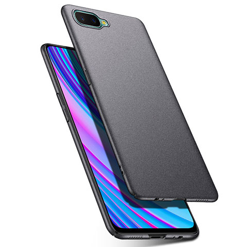 Handyhülle Hülle Kunststoff Schutzhülle Tasche Matt P03 für Oppo K1 Grau