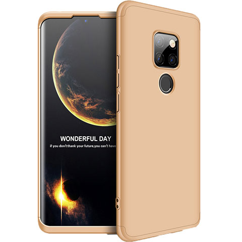 Handyhülle Hülle Kunststoff Schutzhülle Tasche Matt Vorder und Rückseite 360 Grad F01 für Huawei Mate 20 Gold