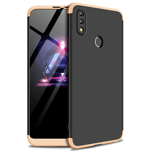 Handyhülle Hülle Kunststoff Schutzhülle Tasche Matt Vorder und Rückseite 360 Grad für Huawei Enjoy Max Gold und Schwarz