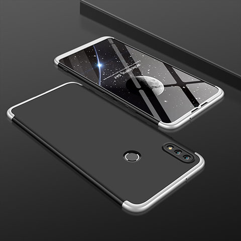 Handyhülle Hülle Kunststoff Schutzhülle Tasche Matt Vorder und Rückseite 360 Grad für Huawei Honor V10 Lite Silber und Schwarz