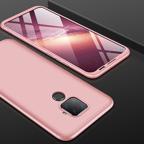 Handyhülle Hülle Kunststoff Schutzhülle Tasche Matt Vorder und Rückseite 360 Grad für Huawei Nova 5i Pro Rosegold