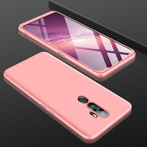 Handyhülle Hülle Kunststoff Schutzhülle Tasche Matt Vorder und Rückseite 360 Grad für Oppo A5 (2020) Rosegold