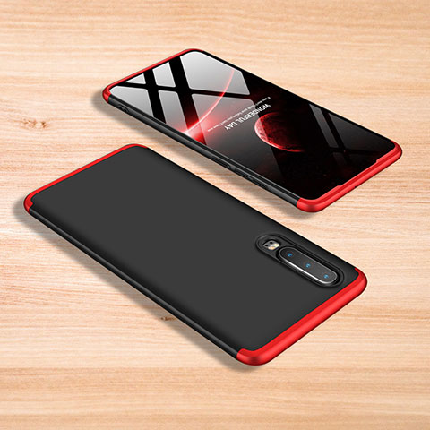 Handyhülle Hülle Kunststoff Schutzhülle Tasche Matt Vorder und Rückseite 360 Grad für Xiaomi Mi 9 Lite Rot und Schwarz