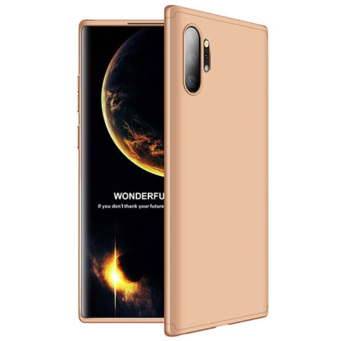 Handyhülle Hülle Kunststoff Schutzhülle Tasche Matt Vorder und Rückseite 360 Grad M01 für Samsung Galaxy Note 10 Plus 5G Gold