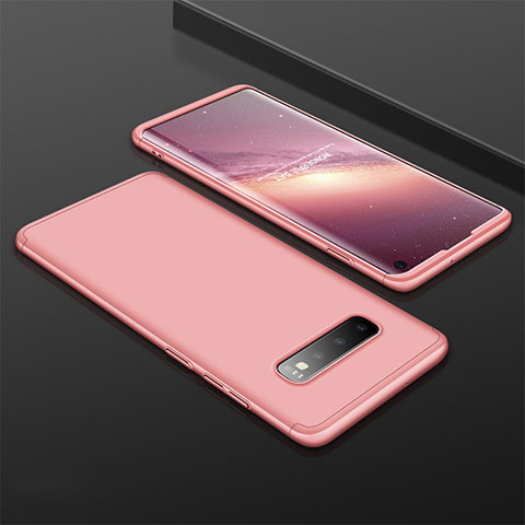 Handyhülle Hülle Kunststoff Schutzhülle Tasche Matt Vorder und Rückseite 360 Grad M01 für Samsung Galaxy S10 5G Rosegold