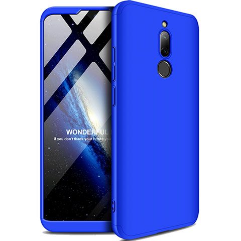 Handyhülle Hülle Kunststoff Schutzhülle Tasche Matt Vorder und Rückseite 360 Grad M01 für Xiaomi Redmi 8 Blau