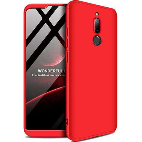 Handyhülle Hülle Kunststoff Schutzhülle Tasche Matt Vorder und Rückseite 360 Grad M01 für Xiaomi Redmi 8 Rot