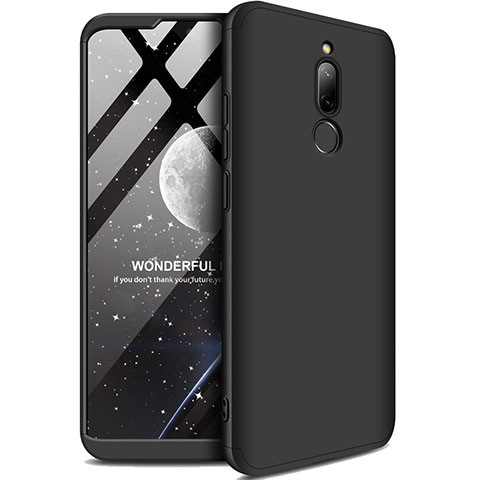 Handyhülle Hülle Kunststoff Schutzhülle Tasche Matt Vorder und Rückseite 360 Grad M01 für Xiaomi Redmi 8 Schwarz