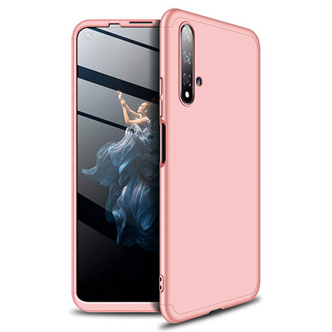 Handyhülle Hülle Kunststoff Schutzhülle Tasche Matt Vorder und Rückseite 360 Grad P02 für Huawei Honor 20S Rosegold