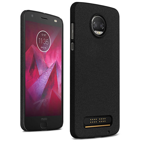 Handyhülle Hülle Kunststoff Schutzhülle Treibsand für Motorola Moto Z Play Schwarz