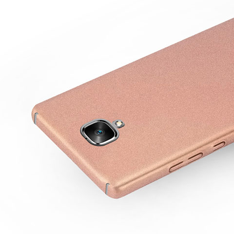 Handyhülle Hülle Kunststoff Schutzhülle Treibsand für OnePlus 3 Rosegold