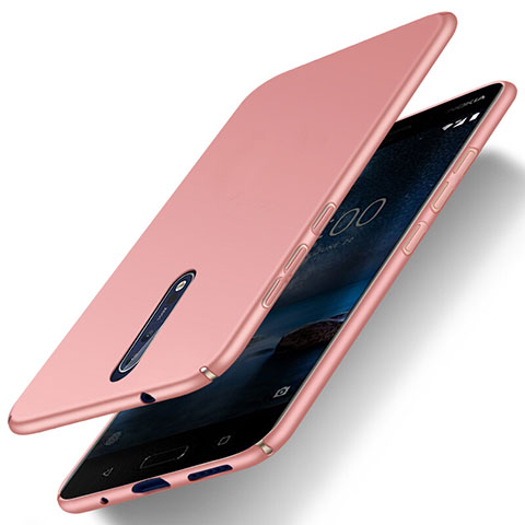 Handyhülle Hülle Kunststoff Tasche Matt für Nokia 8 Rosegold