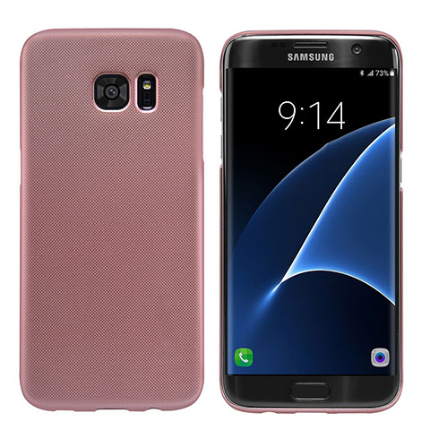 Handyhülle Hülle Kunststoff Tasche Matt M10 für Samsung Galaxy S7 Edge G935F Rosegold