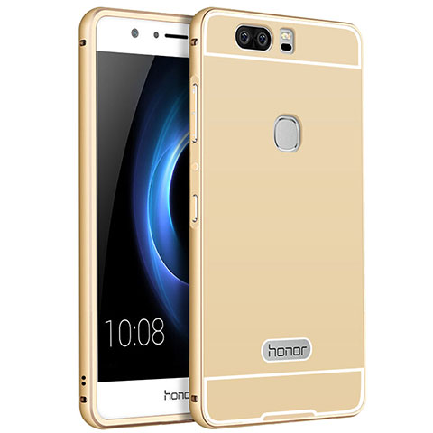 Handyhülle Hülle Luxus Aluminium Metall für Huawei Honor V8 Gold