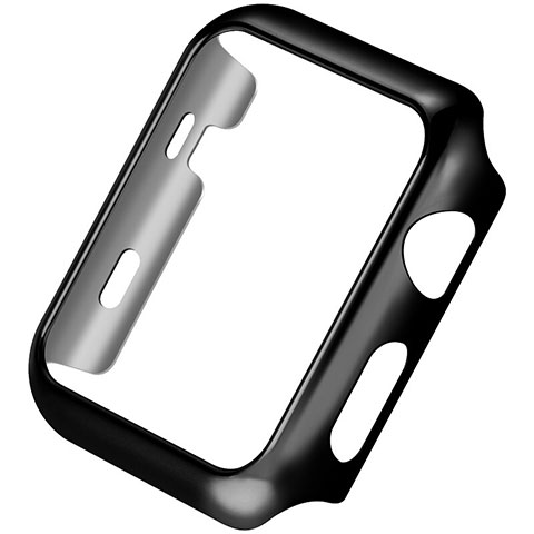 Handyhülle Hülle Luxus Aluminium Metall Rahmen C03 für Apple iWatch 42mm Schwarz