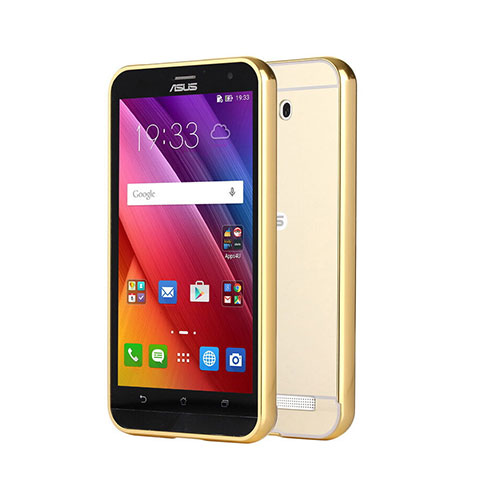 Handyhülle Hülle Luxus Aluminium Metall Rahmen für Asus Zenfone 2 Laser ZE500KL ZE550KL Gold