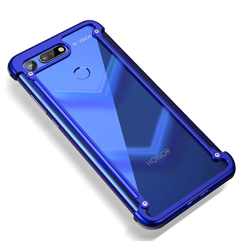 Handyhülle Hülle Luxus Aluminium Metall Rahmen für Huawei Honor View 20 Blau