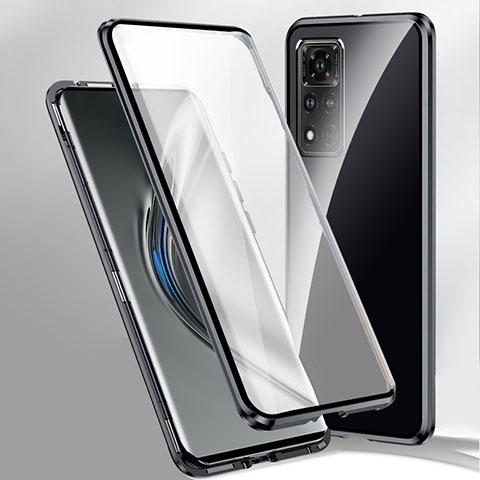 Handyhülle Hülle Luxus Aluminium Metall Rahmen Spiegel 360 Grad Ganzkörper Tasche P02 für Xiaomi Mi 11i 5G (2022) Schwarz