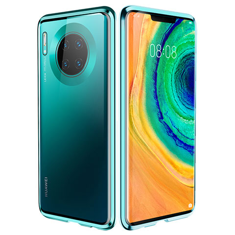 Handyhülle Hülle Luxus Aluminium Metall Rahmen Spiegel 360 Grad Tasche für Huawei Mate 30 Pro Grün