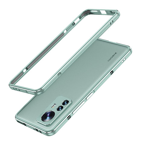 Handyhülle Hülle Luxus Aluminium Metall Rahmen Tasche A01 für Xiaomi Mi 12 5G Grün