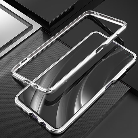 Handyhülle Hülle Luxus Aluminium Metall Rahmen Tasche A01 für Xiaomi Redmi K30i 5G Silber