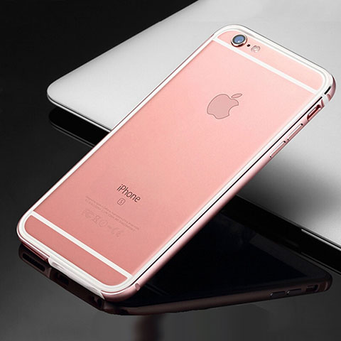 Handyhülle Hülle Luxus Aluminium Metall Rahmen Tasche für Apple iPhone 6 Rosegold