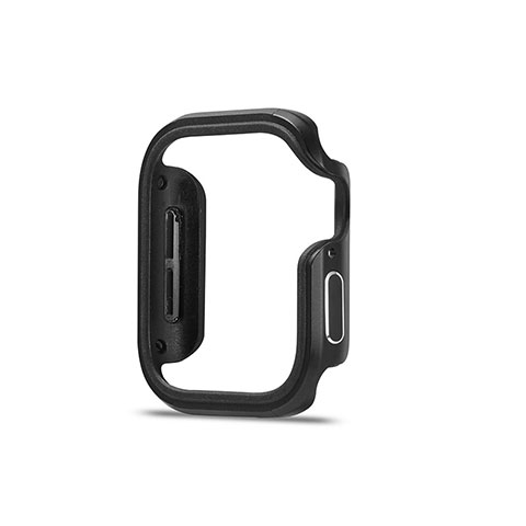 Handyhülle Hülle Luxus Aluminium Metall Rahmen Tasche für Apple iWatch 5 40mm Schwarz