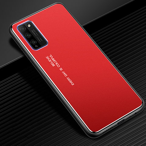 Handyhülle Hülle Luxus Aluminium Metall Rahmen Tasche für Huawei Honor 30 Lite 5G Rot