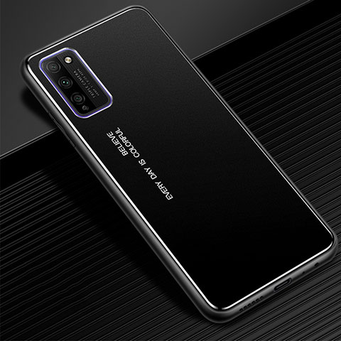 Handyhülle Hülle Luxus Aluminium Metall Rahmen Tasche für Huawei Honor 30 Lite 5G Schwarz