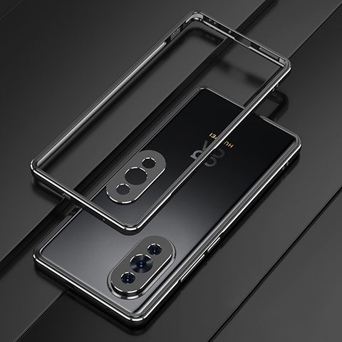 Handyhülle Hülle Luxus Aluminium Metall Rahmen Tasche für Huawei Nova 10 Pro Schwarz