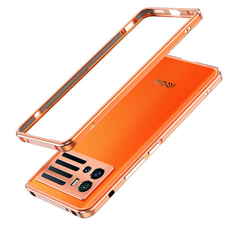 Handyhülle Hülle Luxus Aluminium Metall Rahmen Tasche für Vivo iQOO 9 Pro 5G Orange