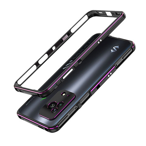 Handyhülle Hülle Luxus Aluminium Metall Rahmen Tasche für Xiaomi Black Shark 5 5G Violett