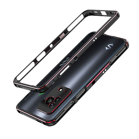 Handyhülle Hülle Luxus Aluminium Metall Rahmen Tasche für Xiaomi Black Shark 5 Pro 5G Rot und Schwarz