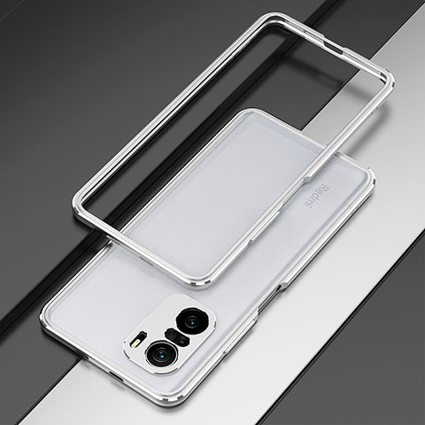 Handyhülle Hülle Luxus Aluminium Metall Rahmen Tasche für Xiaomi Mi 11X 5G Silber