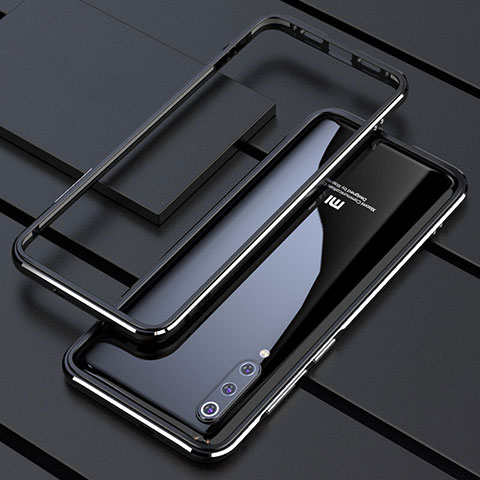 Handyhülle Hülle Luxus Aluminium Metall Rahmen Tasche für Xiaomi Mi 9 Lite Schwarz