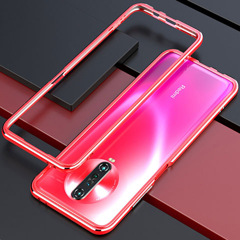 Handyhülle Hülle Luxus Aluminium Metall Rahmen Tasche für Xiaomi Redmi K30 4G Rot