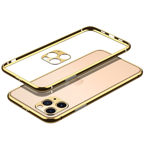 Handyhülle Hülle Luxus Aluminium Metall Rahmen Tasche JL2 für Apple iPhone 13 Pro Max Gold