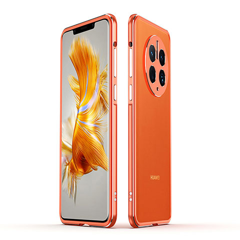 Handyhülle Hülle Luxus Aluminium Metall Rahmen Tasche JZ1 für Huawei Mate 50 Pro Orange