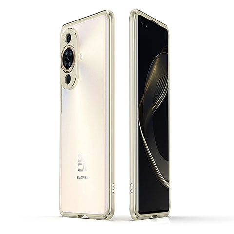 Handyhülle Hülle Luxus Aluminium Metall Rahmen Tasche JZ1 für Huawei Nova 11 Pro Gold